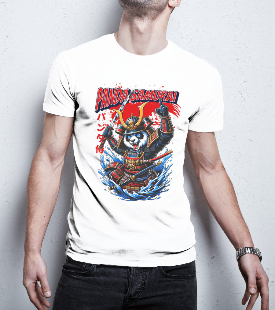 Panda Samurai Cute Japanese Warrior T-Shirt