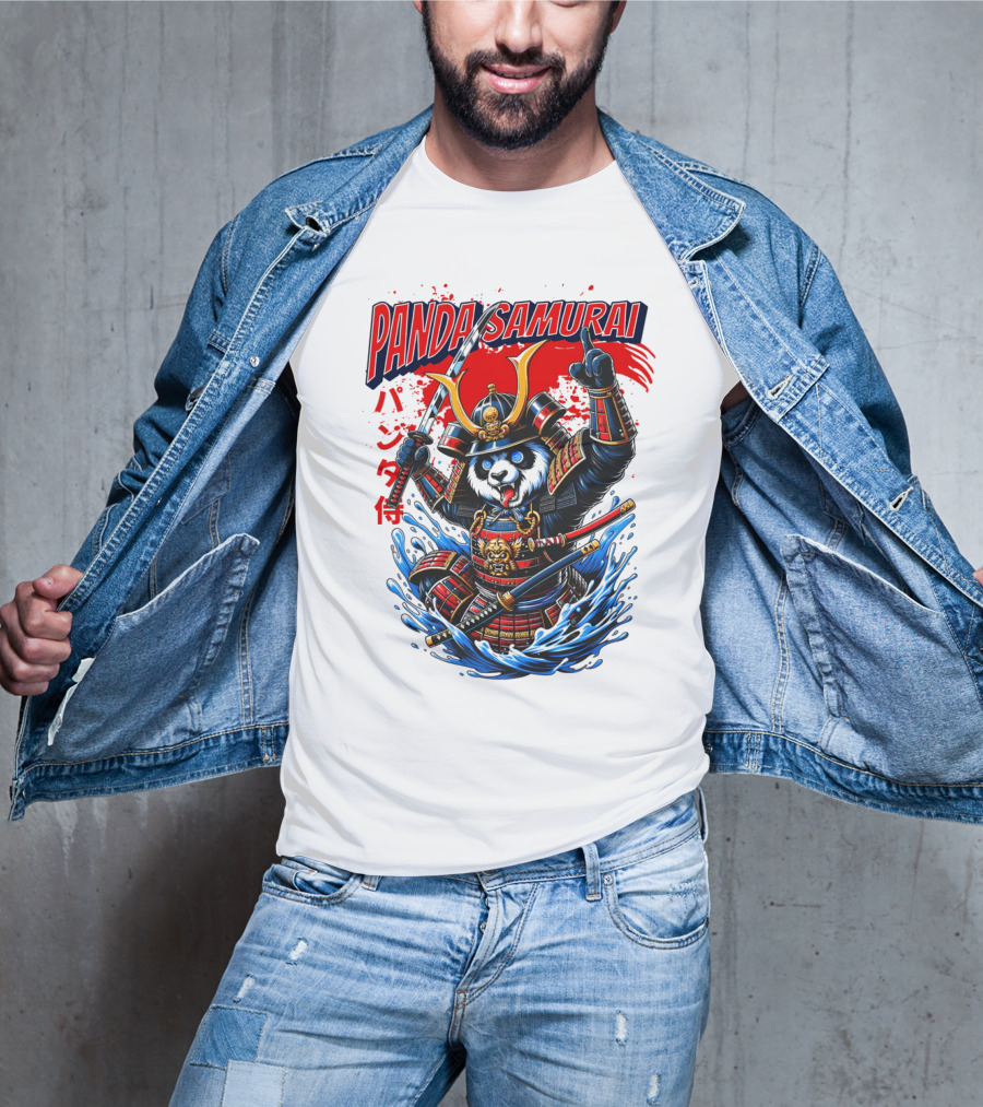 Panda Samurai Cute Japanese Warrior T-Shirt