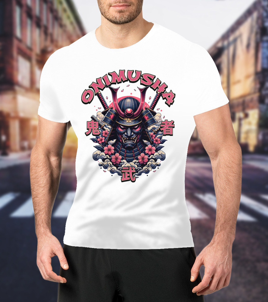 Onimusha Samurai Demon Warrior Flower Clouds T-Shirt