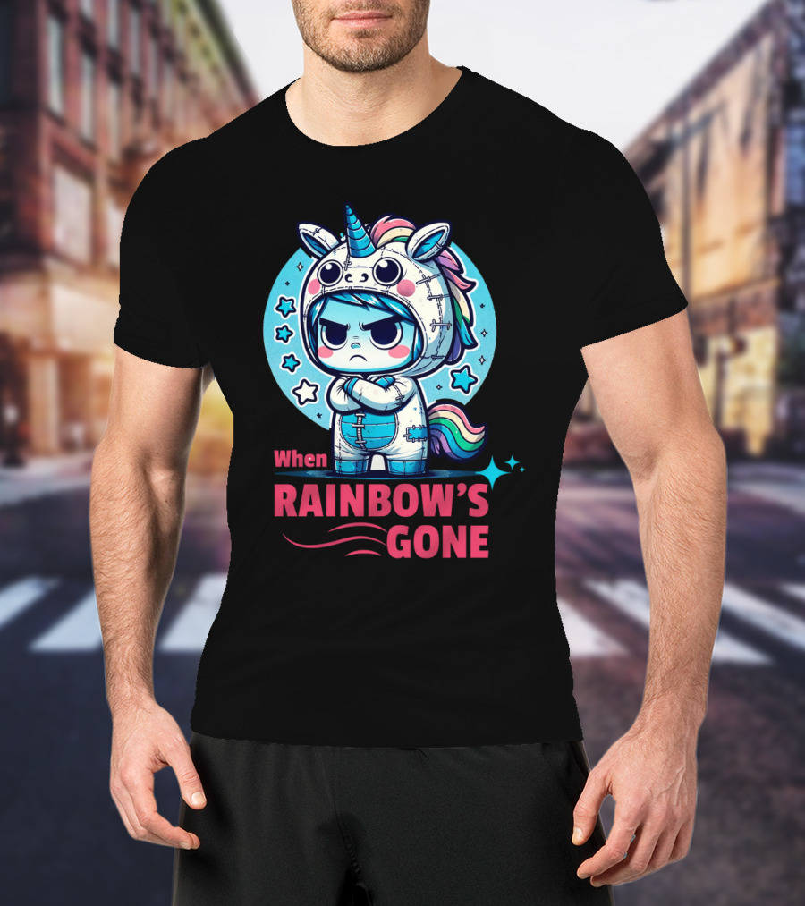 When Rainbow's Gone Angry Unicorn Stars T-Shirt