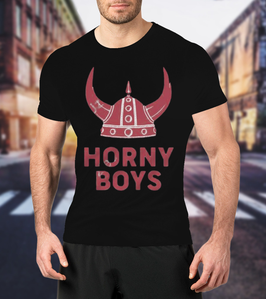 Horny Boys Viking Horned Helmet T-Shirt