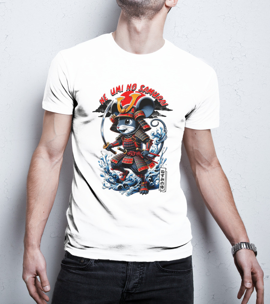 Ne Umi No Samurai Mouse Samurai Cute T-Shirt