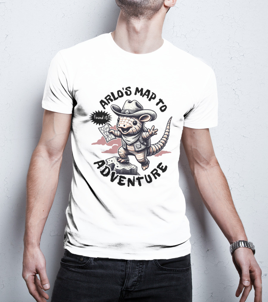 Arlo's Map To Adventure Found It Cowboy Armadillo T-Shirt