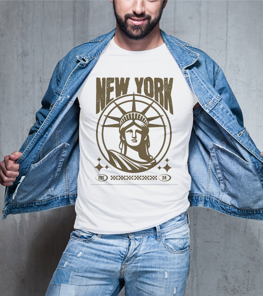 New York Statue Of Liberty EST 24 T-Shirt