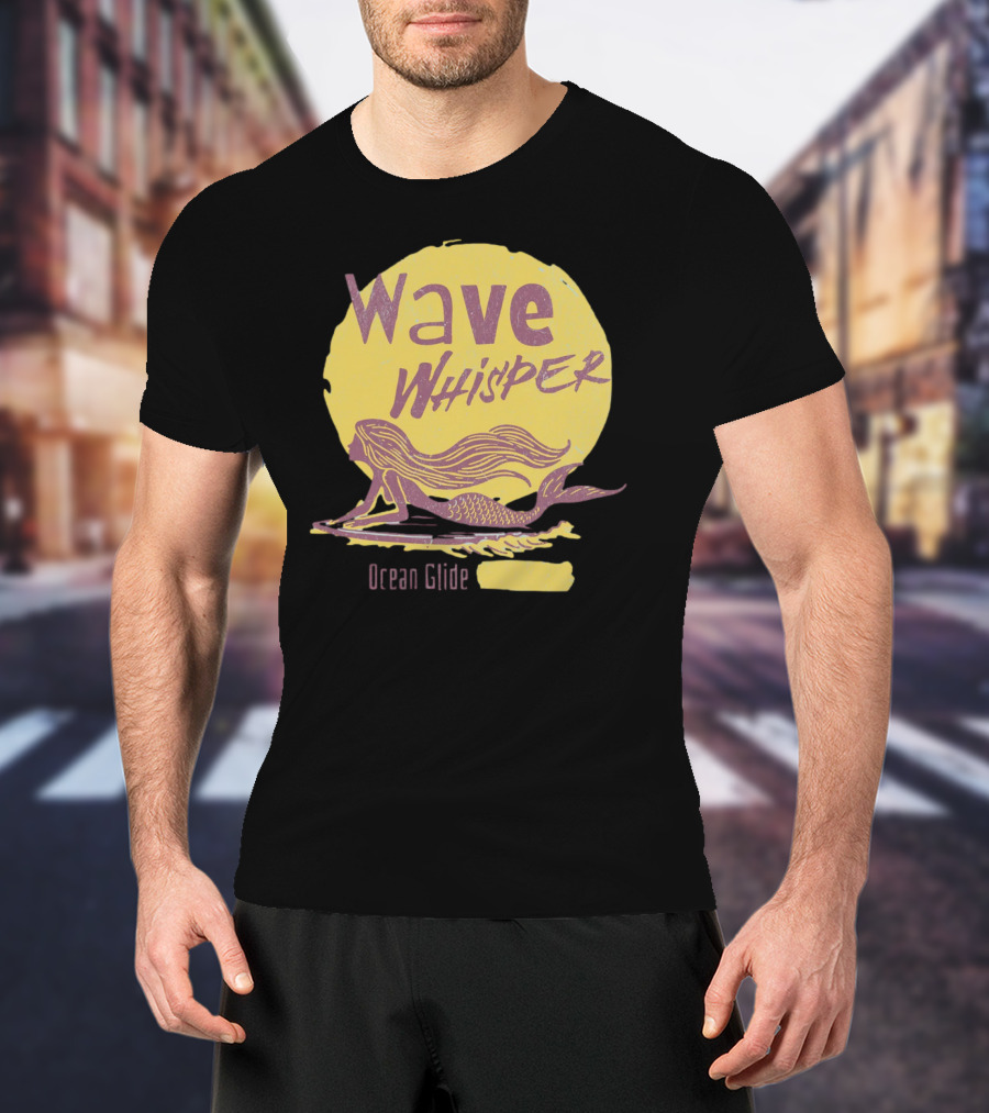 Wave Whisper Ocean Glide Mermaid In Moonlight T-Shirt