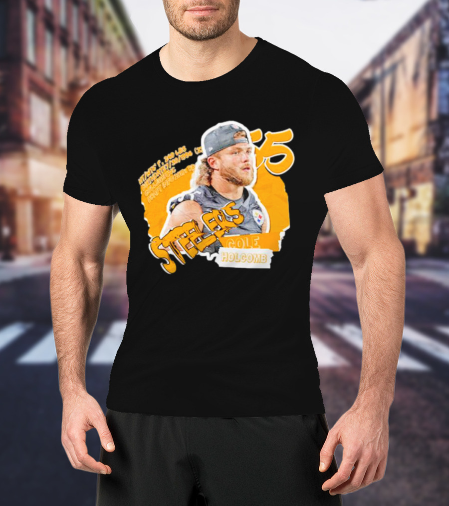 Steelers Football Cole Holcomb 55 Weight 240 Lbs Height 6'1 T-Shirt