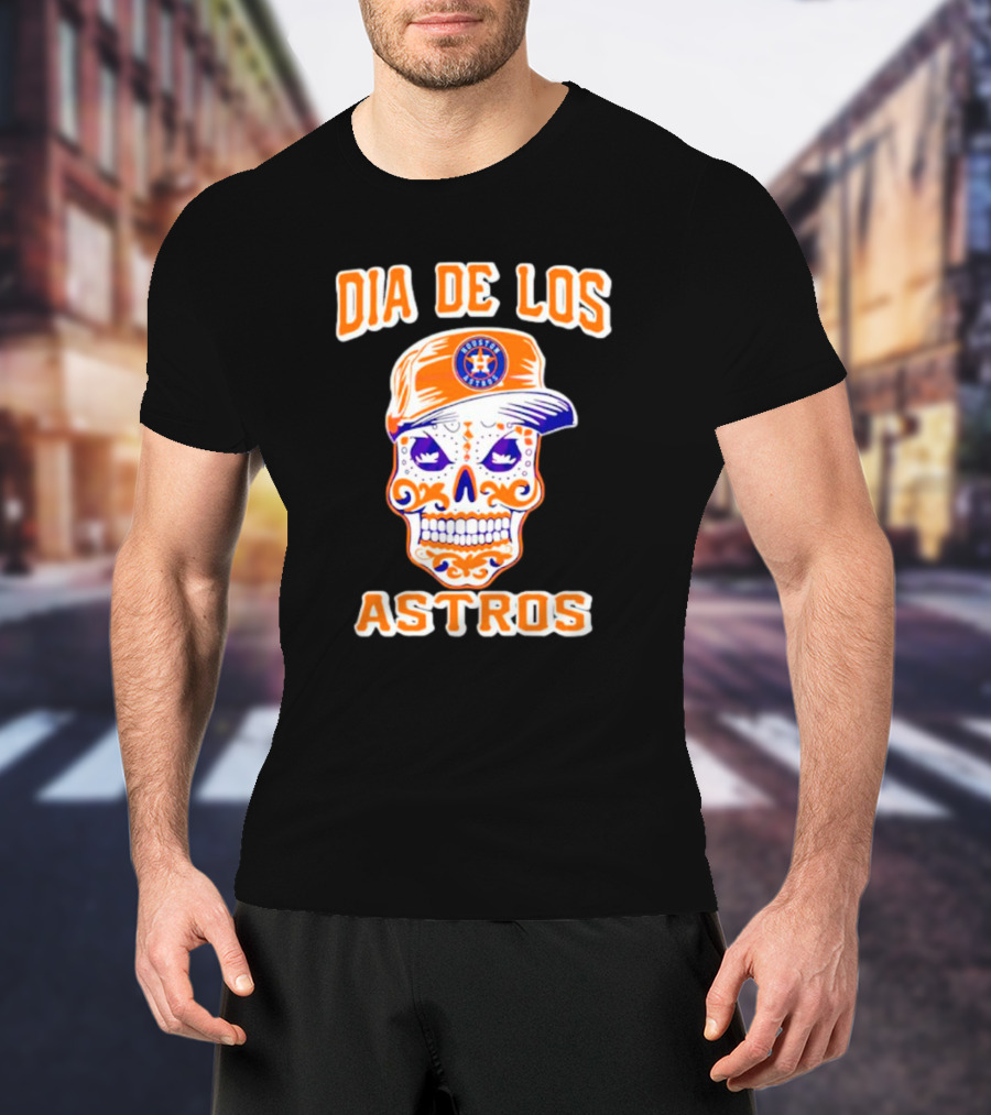 Dia De Los Astros Houston Sugar Skull T-Shirt