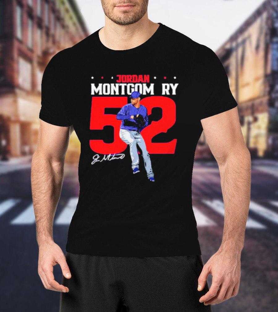 Jordan Montgomery 52 Texas Rangers Signature Pitcher T-Shirt