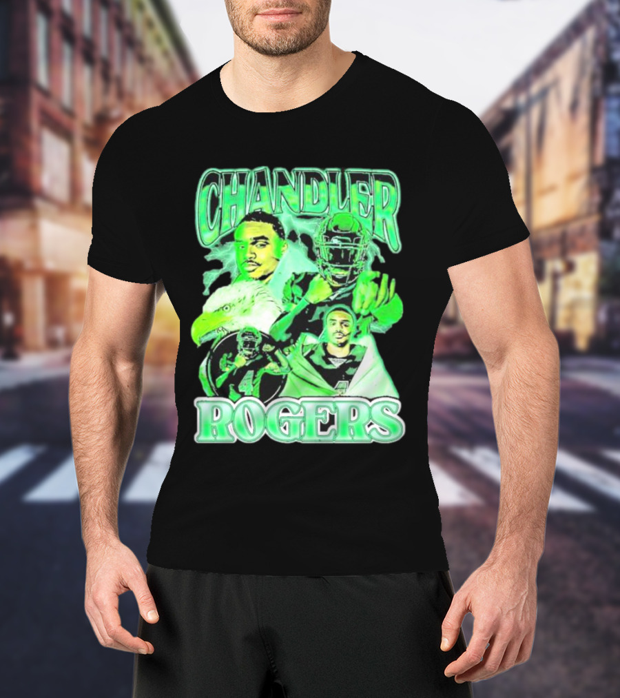 Chandler Rogers Vintage Lightweight Football Eagle Green T-Shirt