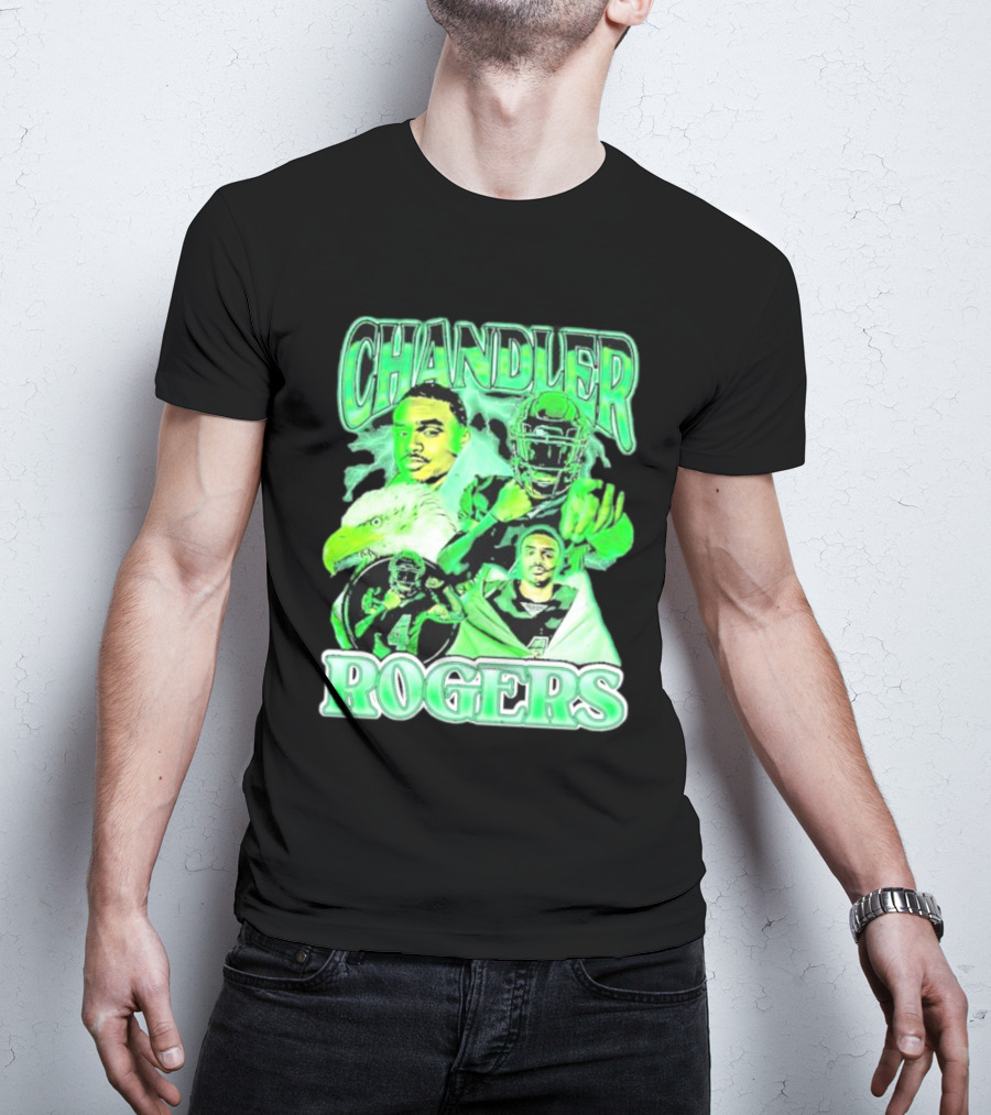 Chandler Rogers Vintage Lightweight Football Eagle Green T-Shirt