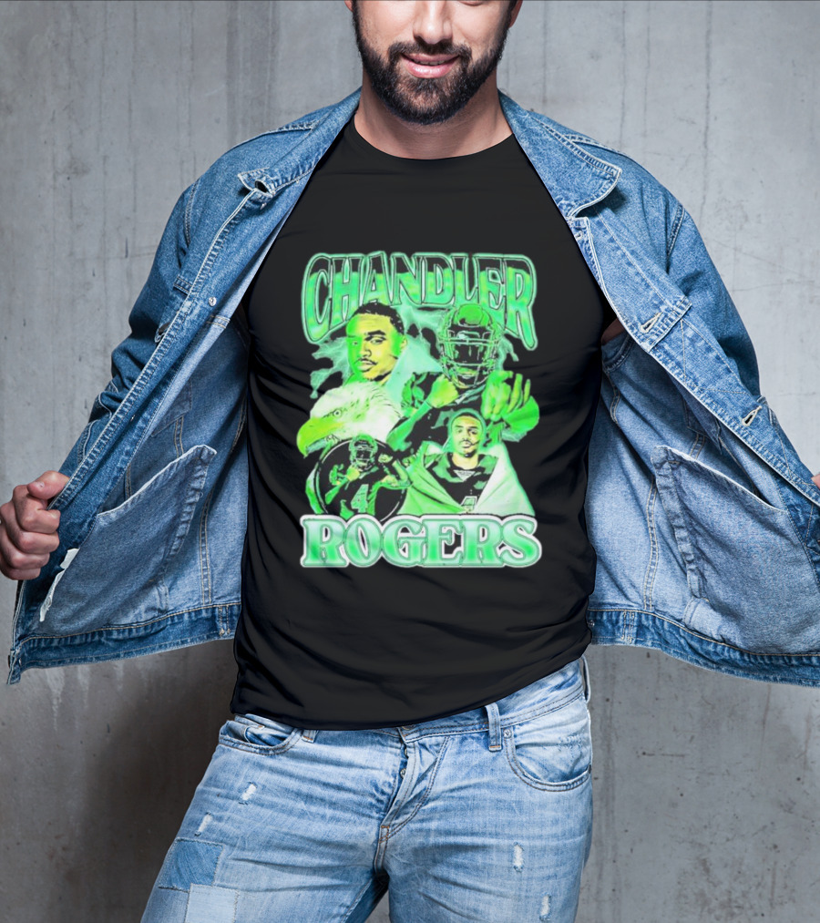 Chandler Rogers Vintage Lightweight Football Eagle Green T-Shirt