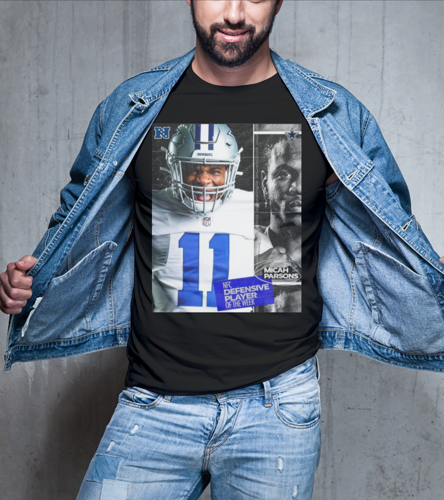 Dallas Cowboys 11 Micah Parsons NFC Defensive Player Of The Week T-Shirt