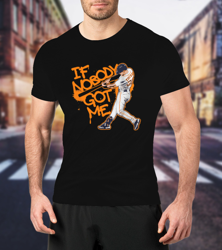 Tucker If Nobody Got Me Batter Swinging Action T-Shirt