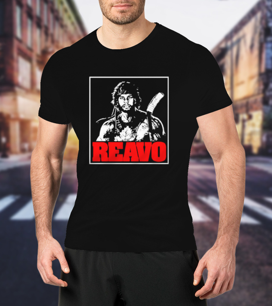 REAVO Hockey Warrior Illustration With Flow Jerguson Reavo T-Shirt