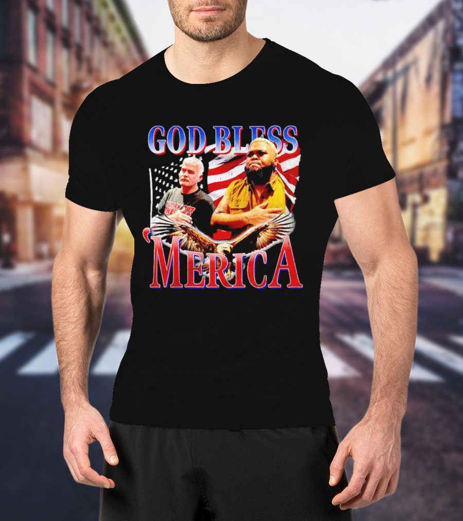 Druski God Bless ‘Merica American Flag And Eagle T-Shirt
