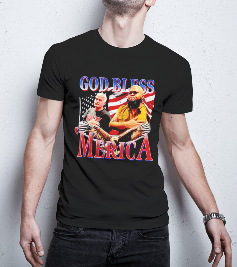 Druski God Bless ‘Merica American Flag And Eagle T-Shirt