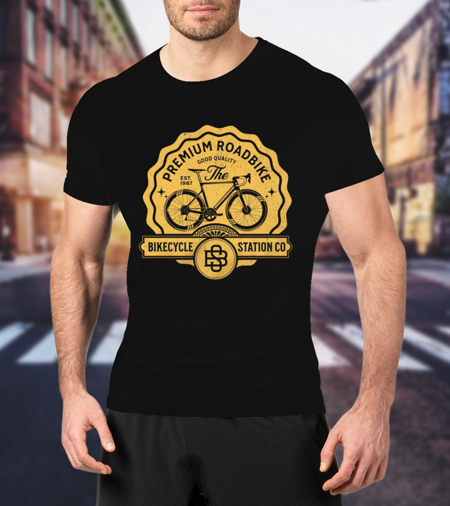 Premium Roadbike Good Quality Bikecycle Station Co. Est. 1987 T-Shirt