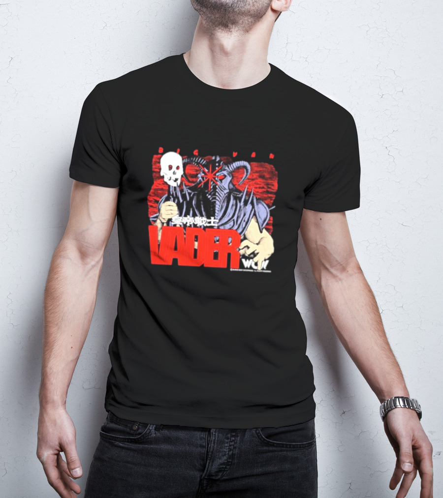 Big Van Vader WCW Skull Mask Japanese Text T-Shirt
