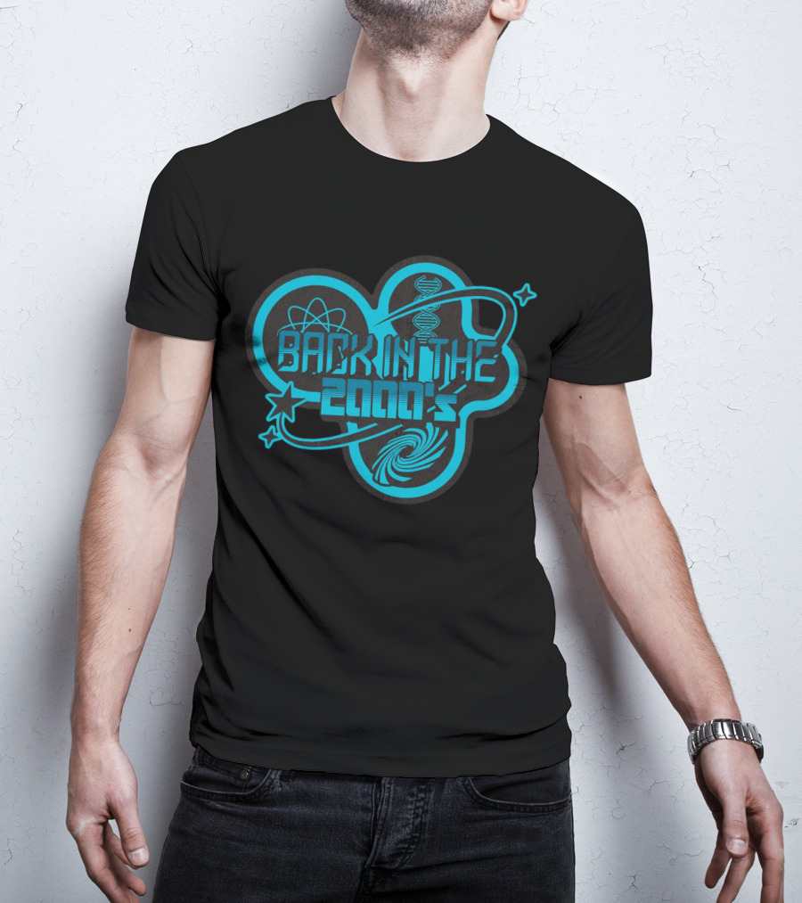 Back In The 2000's Retro DNA Atom Stars Swirl Science T-Shirt