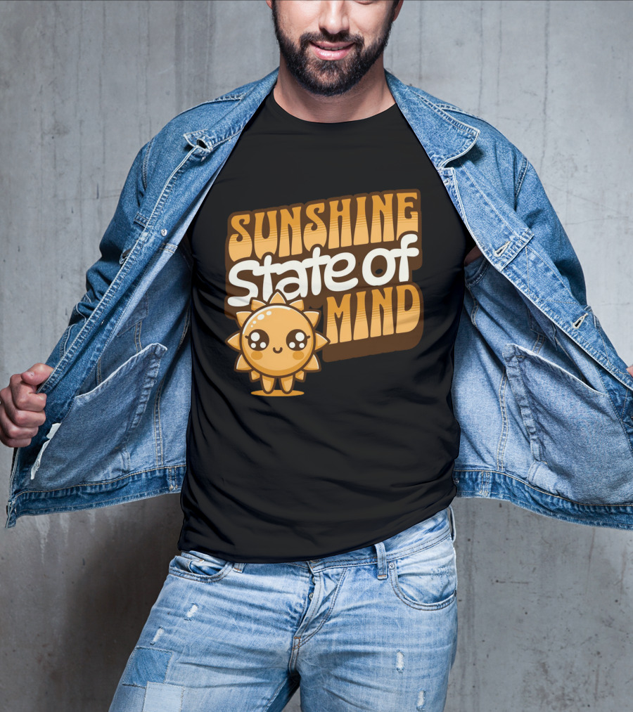 Sunshine State Of Mind Cute Sun Character T-Shirt