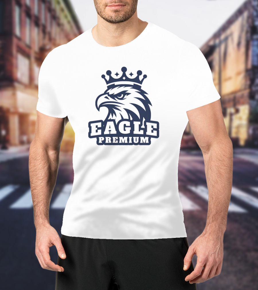 Eagle Premium Mascot With Crown T-Shirt