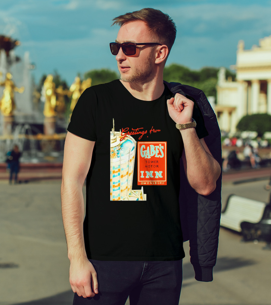 Greetings From Gabe's Tower Motor Inn Owensboro Retro Travel Souvenir T-Shirt