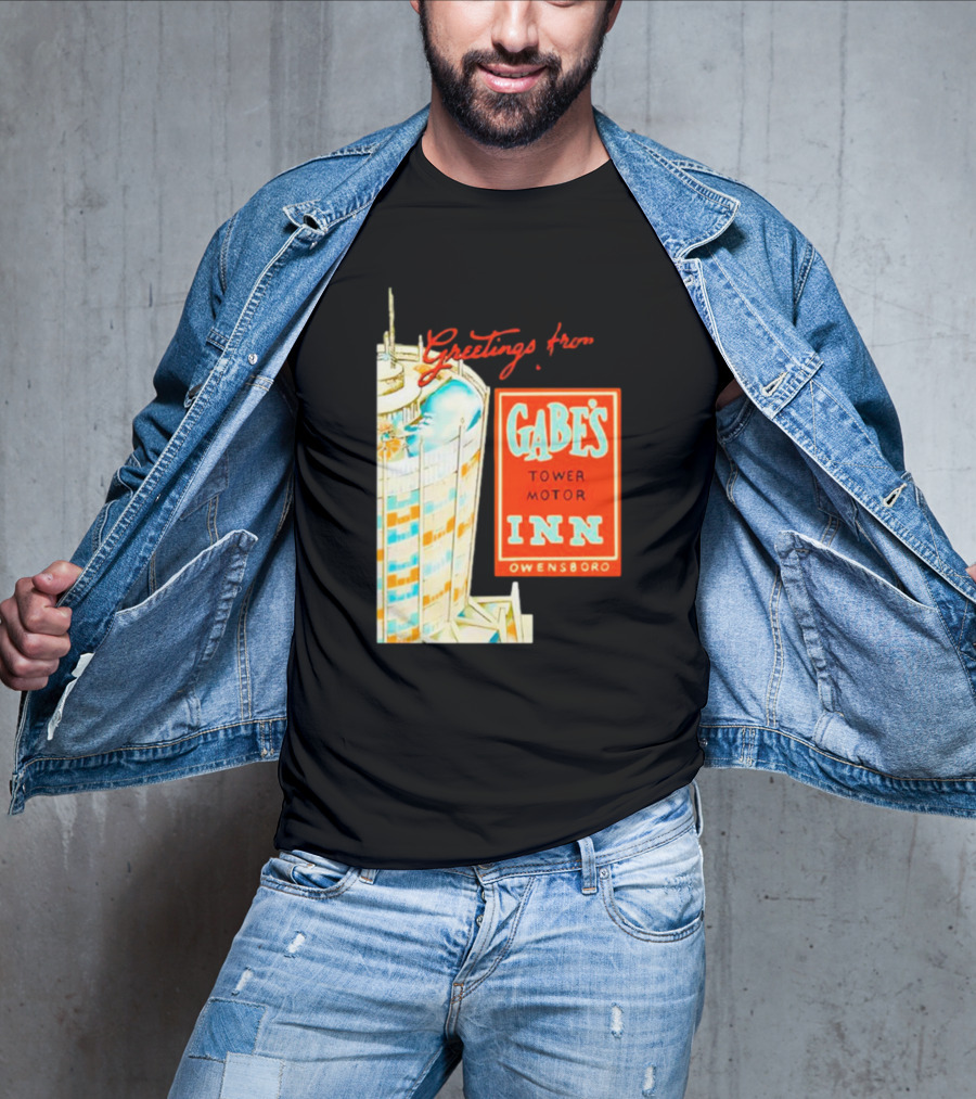 Greetings From Gabe's Tower Motor Inn Owensboro Retro Travel Souvenir T-Shirt