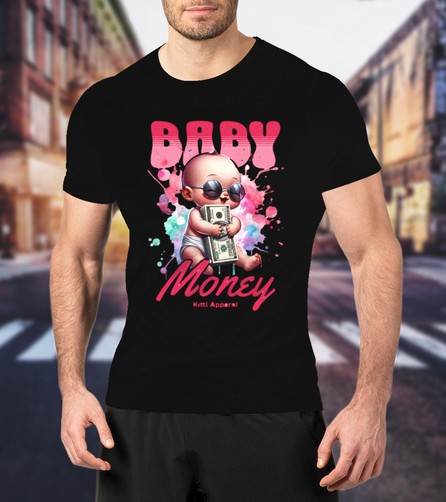 Baby Money Kitti Apparel Sunglasses Color Splash T-Shirt
