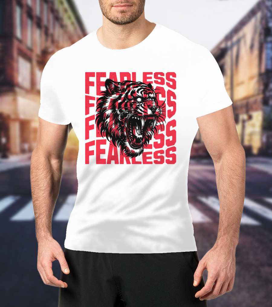 FEARLESS Fearless Tiger Roaring Face T-Shirt