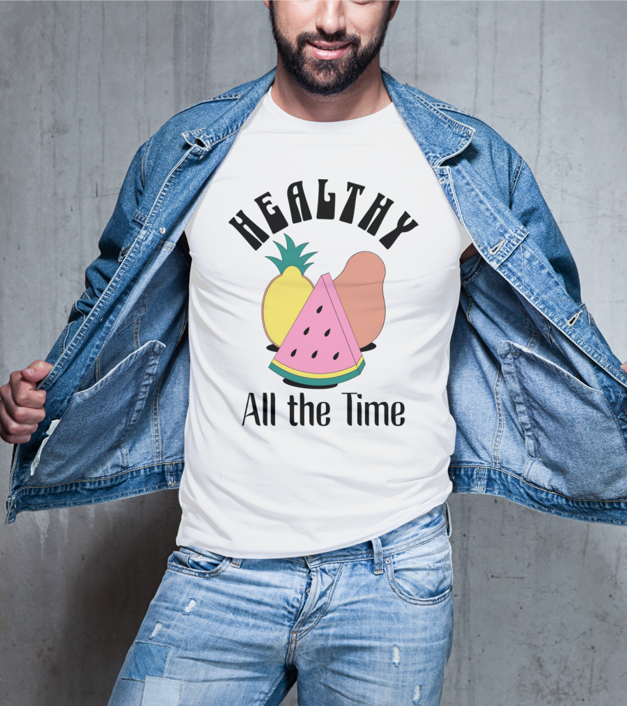 Healthy All The Time Watermelon Lemon Pear T-Shirt