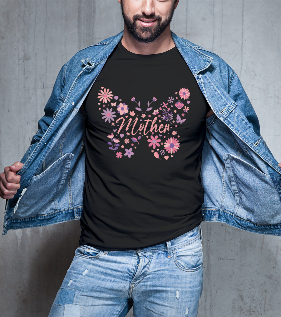 Mother Floral Butterfly Blossoms T-Shirt