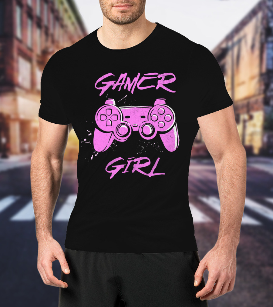 Gamer Girl Pink Controller T-Shirt