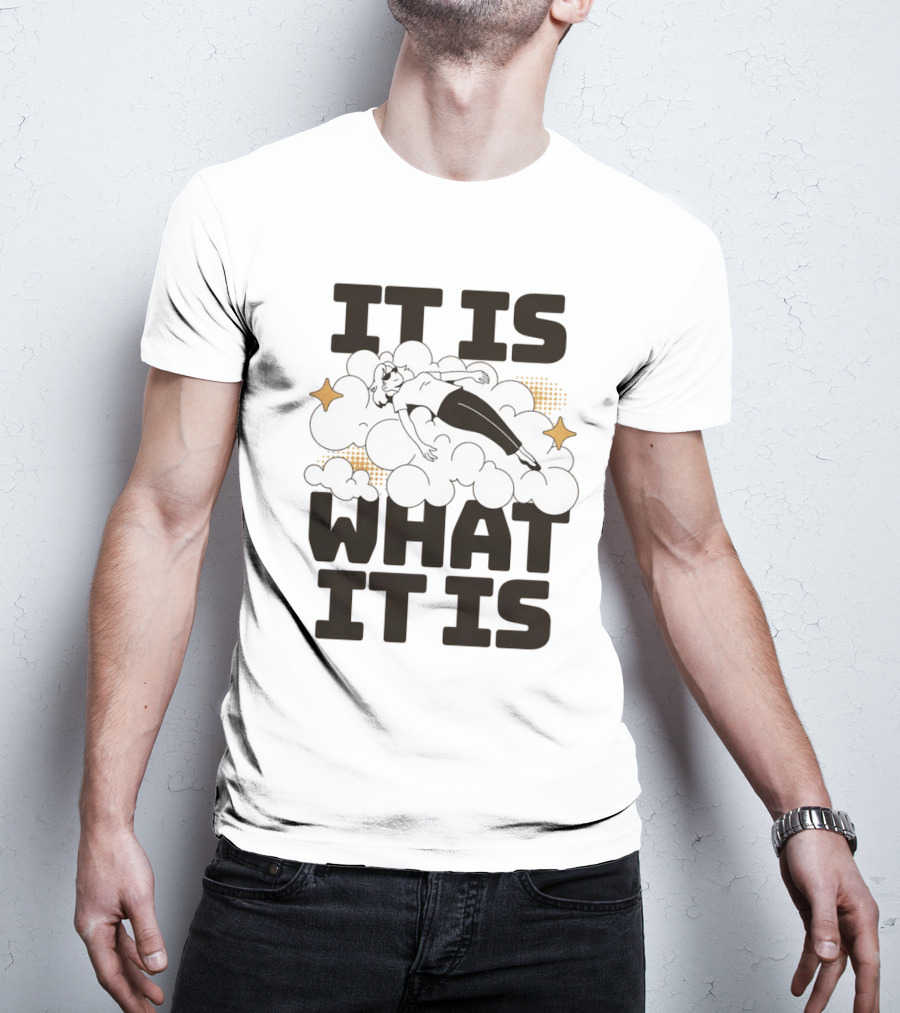 IT IS WHAT IT IS Clouds And Stars Relaxed Figure T-Shirt