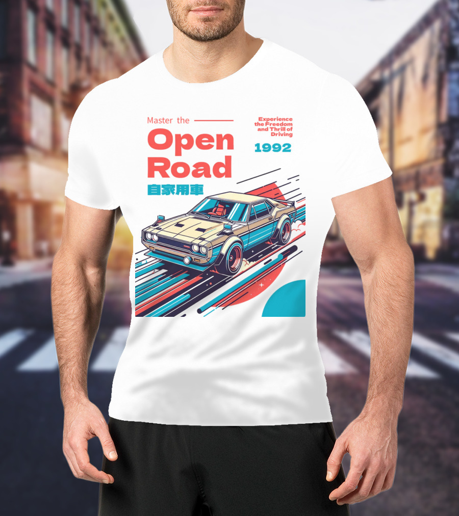 Master The Open Road 1992 Experience The Freedom And Thrill Of Driving Japan Car T-Shirt