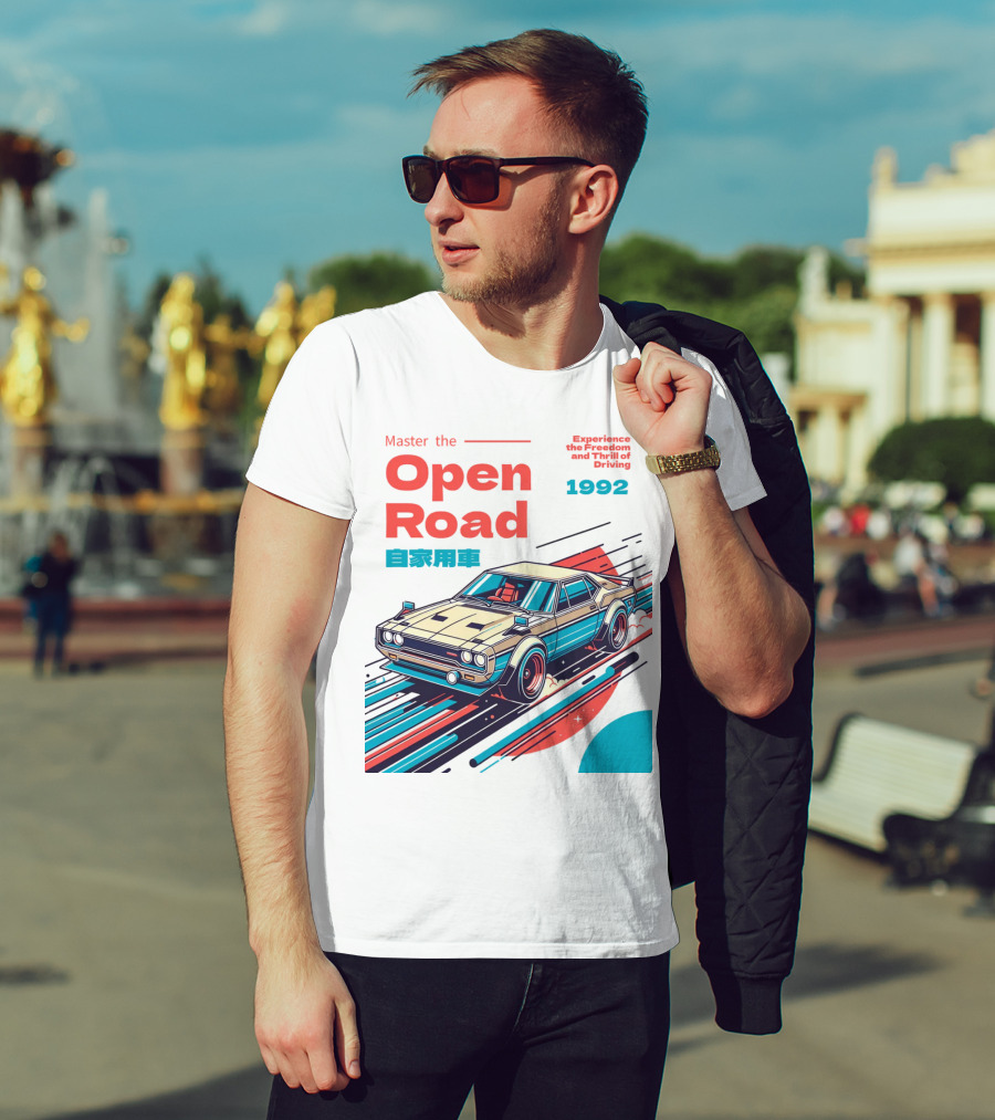 Master The Open Road 1992 Experience The Freedom And Thrill Of Driving Japan Car T-Shirt