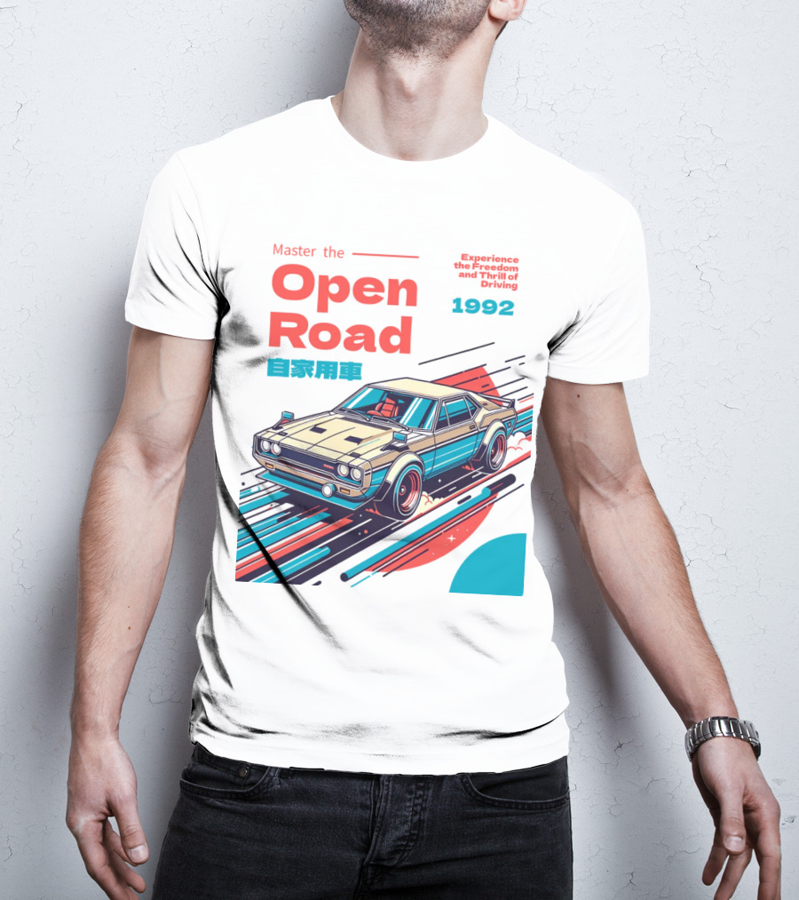 Master The Open Road 1992 Experience The Freedom And Thrill Of Driving Japan Car T-Shirt