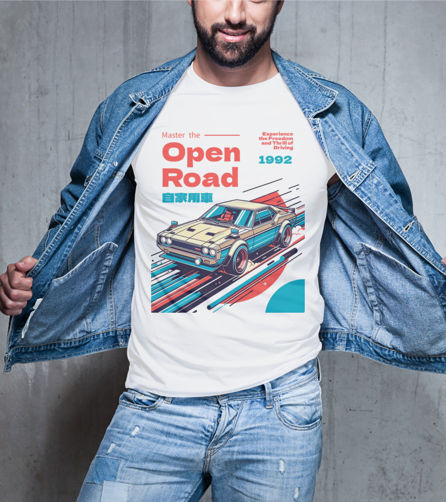 Master The Open Road 1992 Experience The Freedom And Thrill Of Driving Japan Car T-Shirt