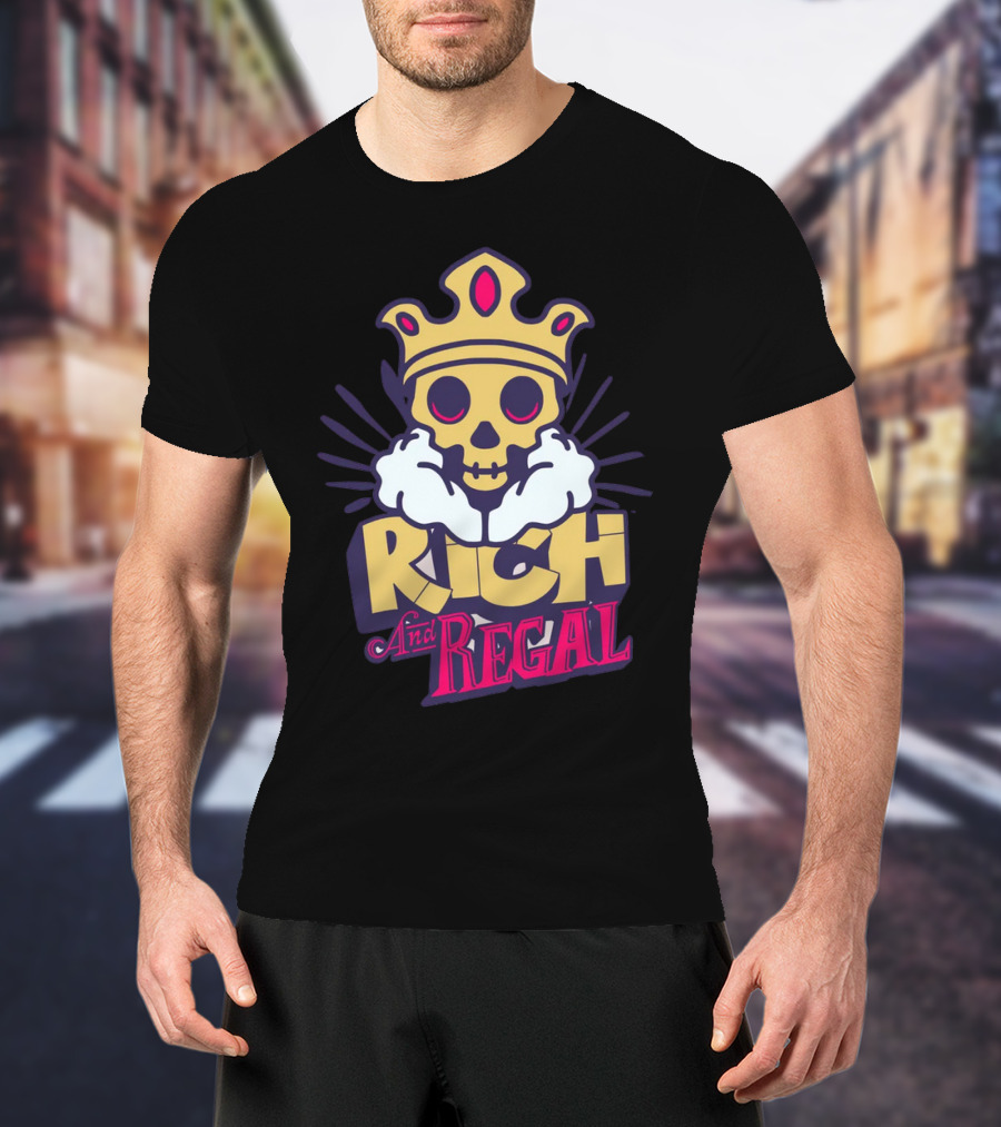 Rich And Regal Skull With Crown Icon T-Shirt