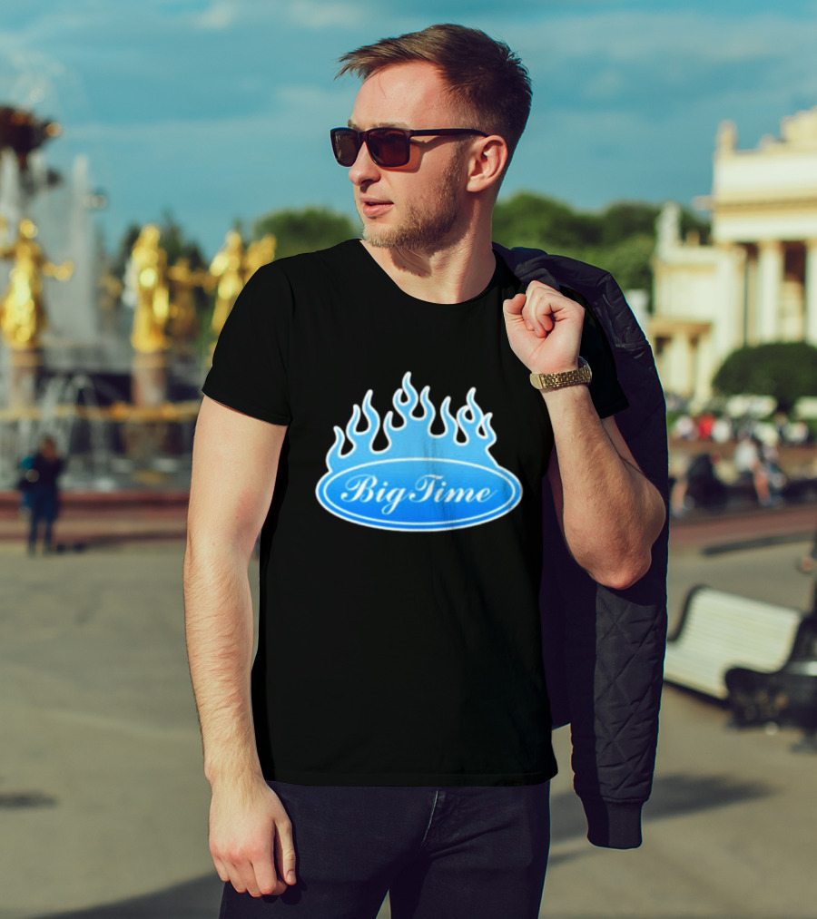 Big Time Blue Flame Oval Emblem T-Shirt