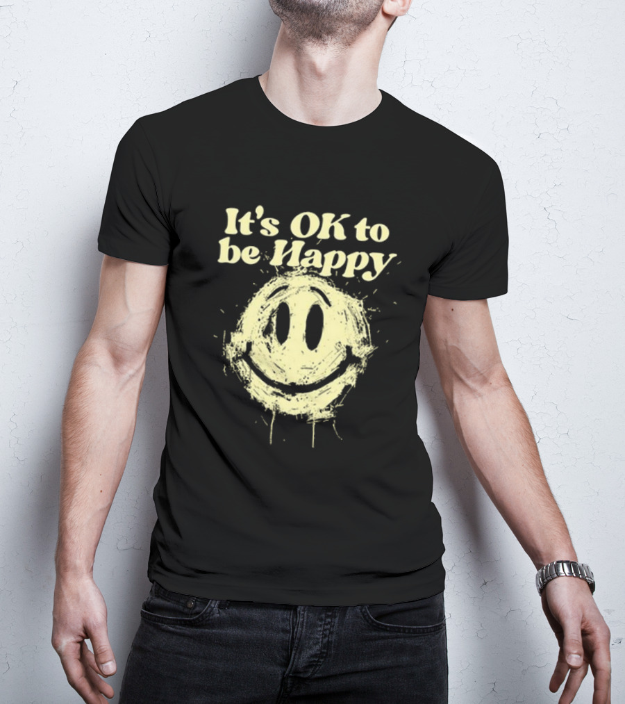 DJ KHALED It’s OK To Be Happy Distorted Smiley T-Shirt