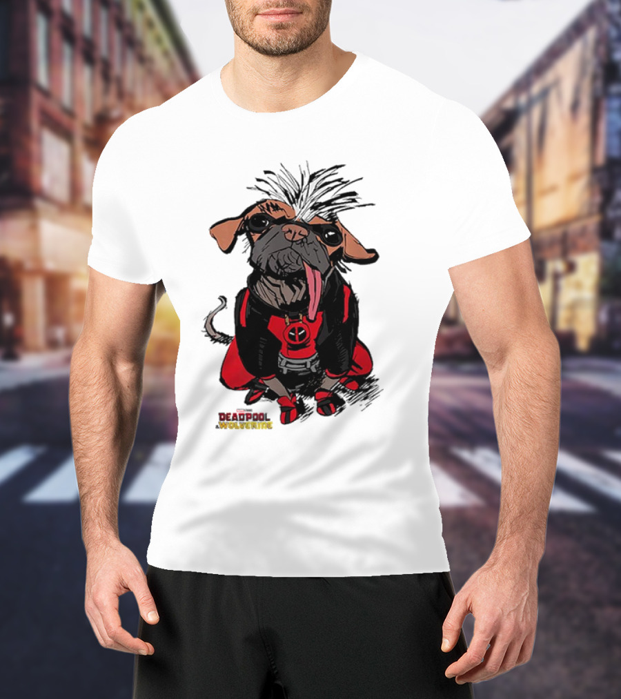 Retro 70 Wolverine Sketchy Dogpool Comic T-Shirt