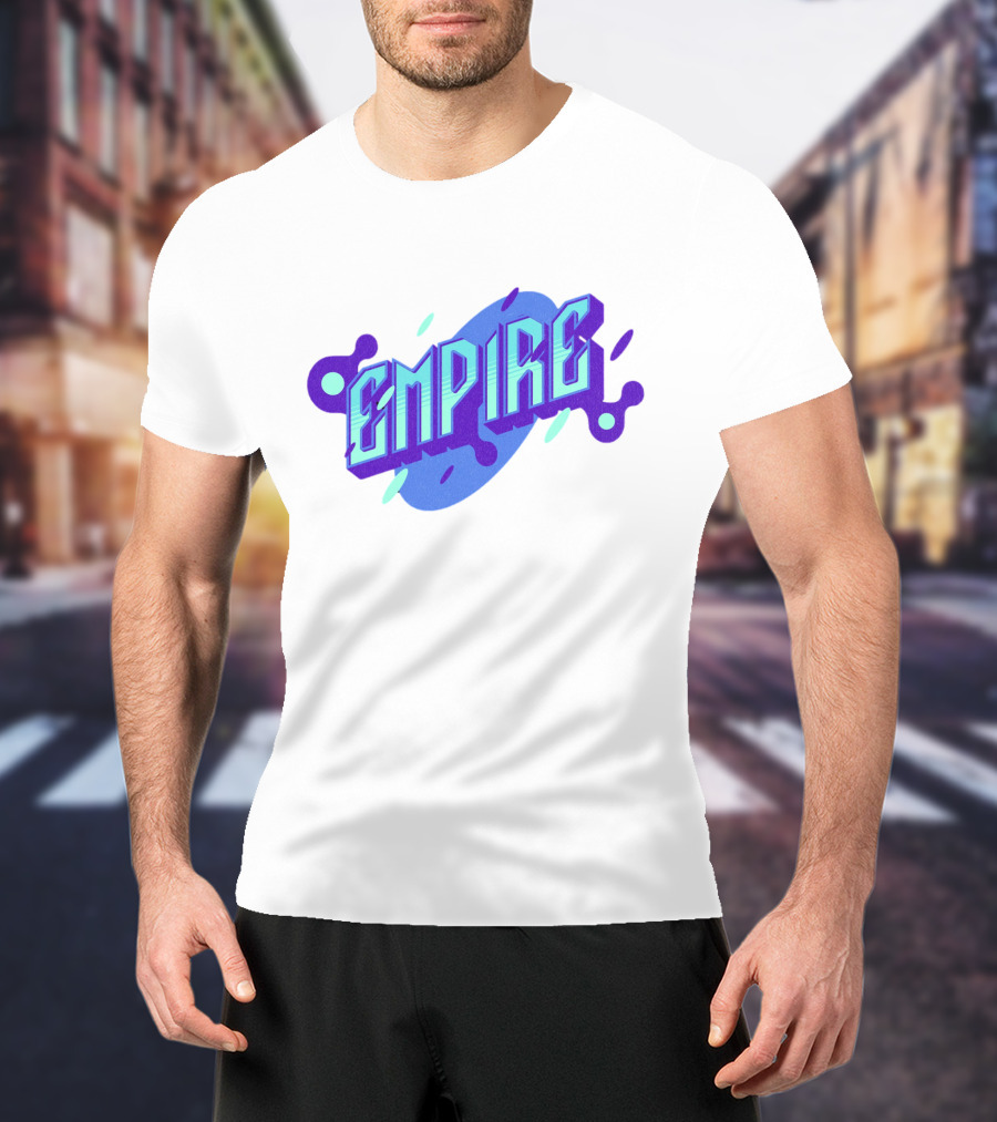 Empire Bold Neon Blue Purple T-Shirt