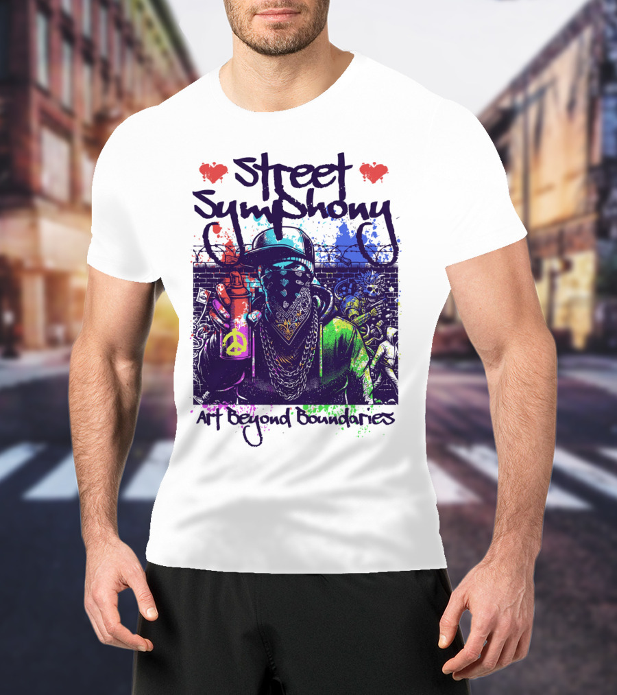 Street Symphony Art Beyond Boundaries Graffiti Man T-Shirt
