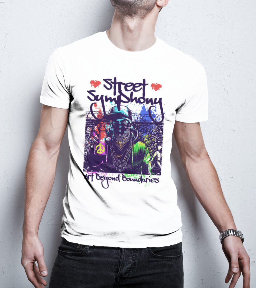 Street Symphony Art Beyond Boundaries Graffiti Man T-Shirt