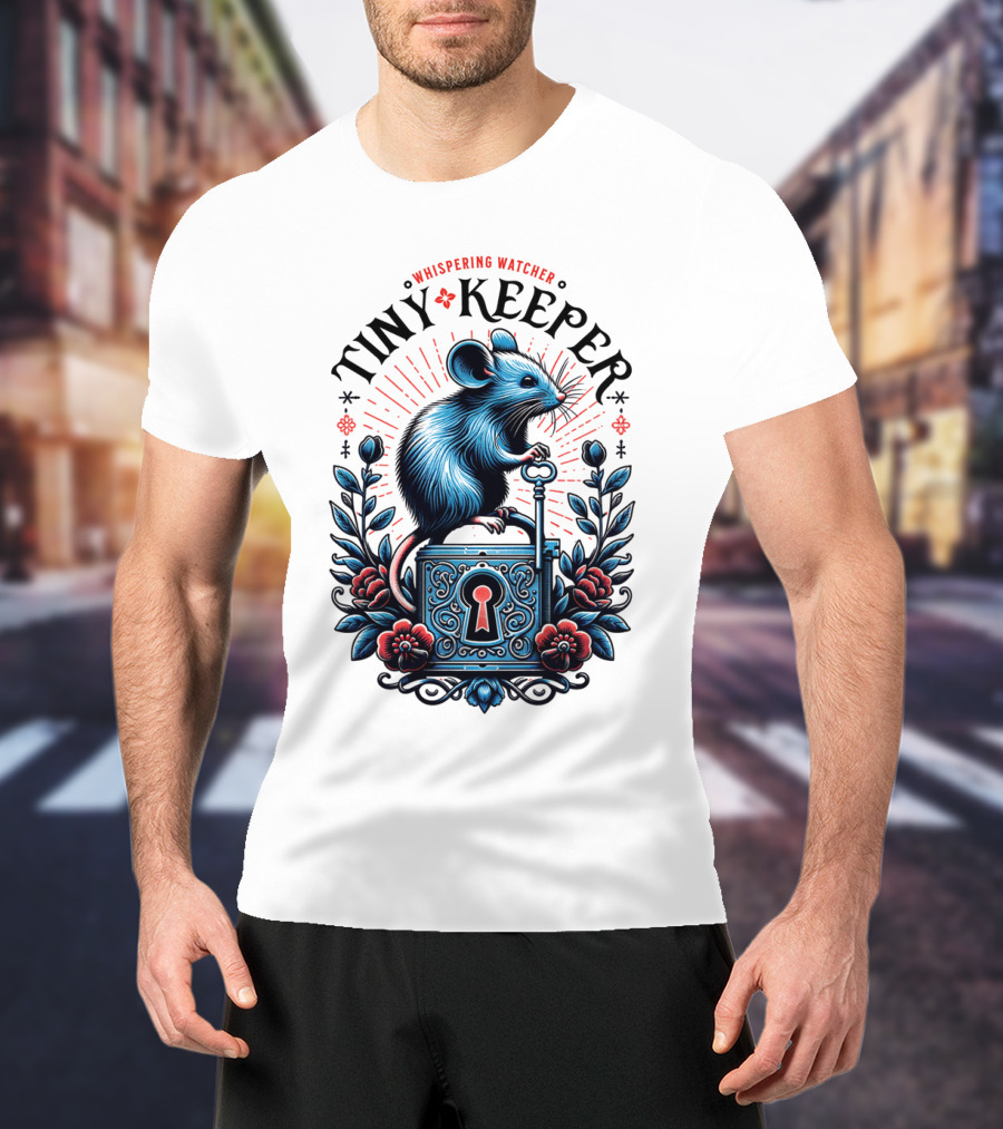 Whispering Watcher Tiny Keeper Mouse Key T-Shirt