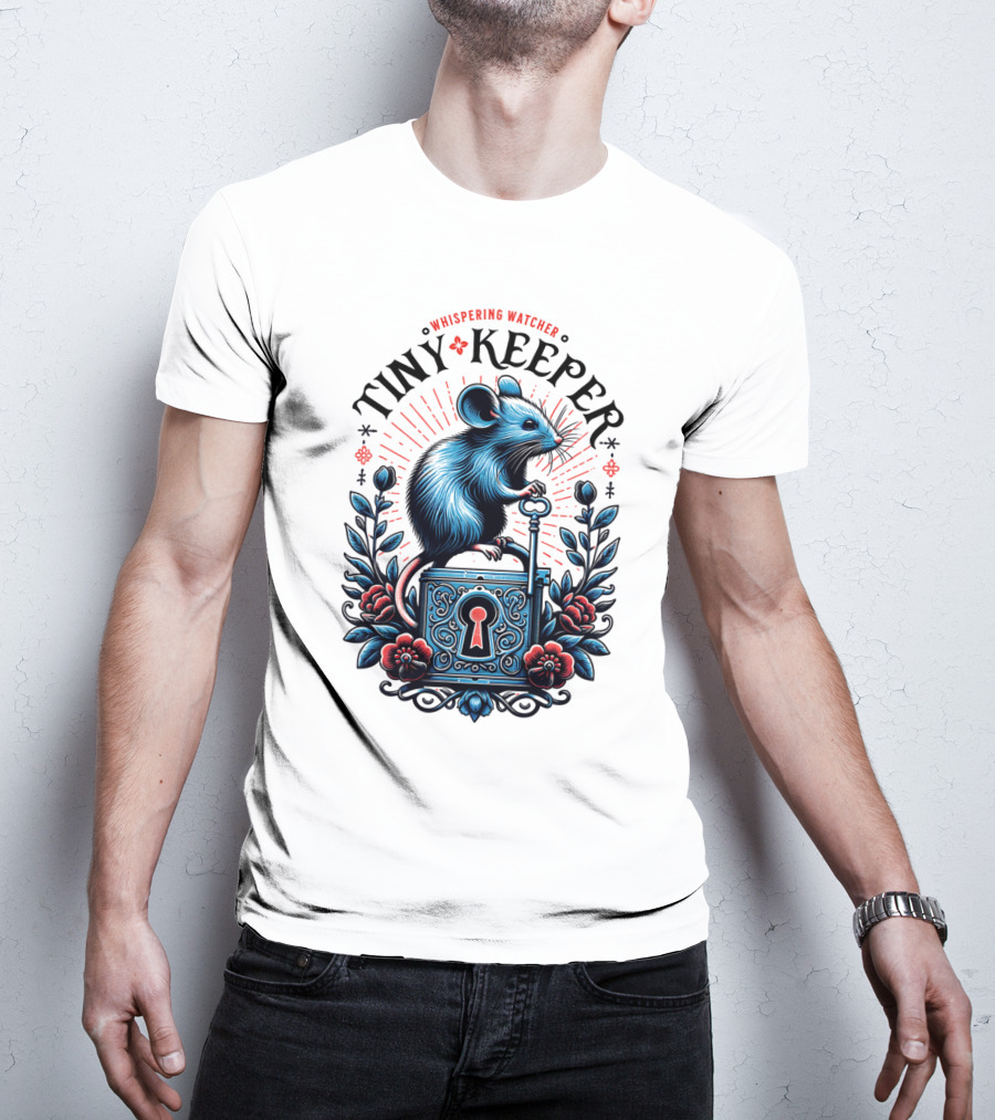 Whispering Watcher Tiny Keeper Mouse Key T-Shirt