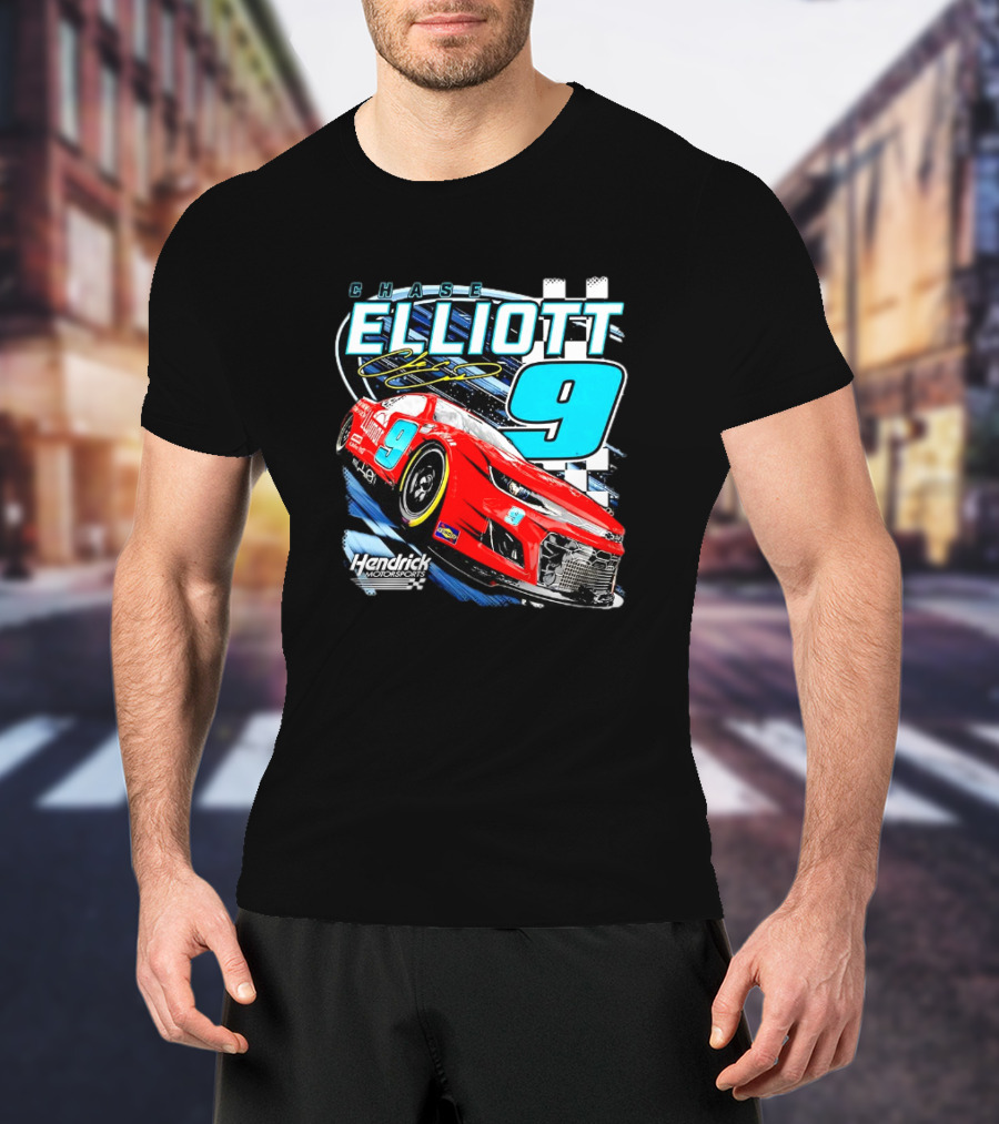 Chase Elliott Hendrick Motorsports No. 9 Racing Car T-Shirt