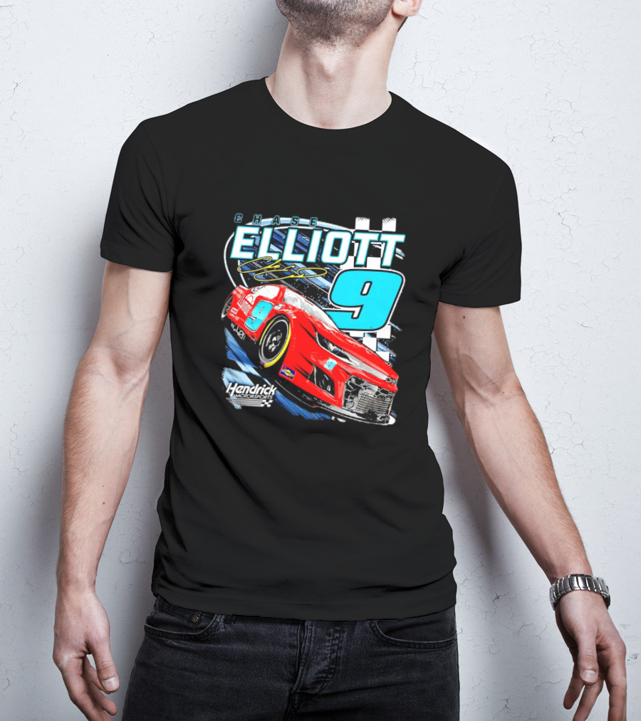 Chase Elliott Hendrick Motorsports No. 9 Racing Car T-Shirt