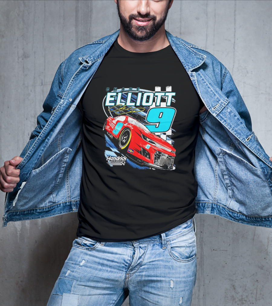 Chase Elliott Hendrick Motorsports No. 9 Racing Car T-Shirt