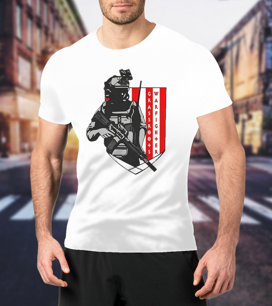 Grassroots Warfighter Tactical Operator Shield T-Shirt